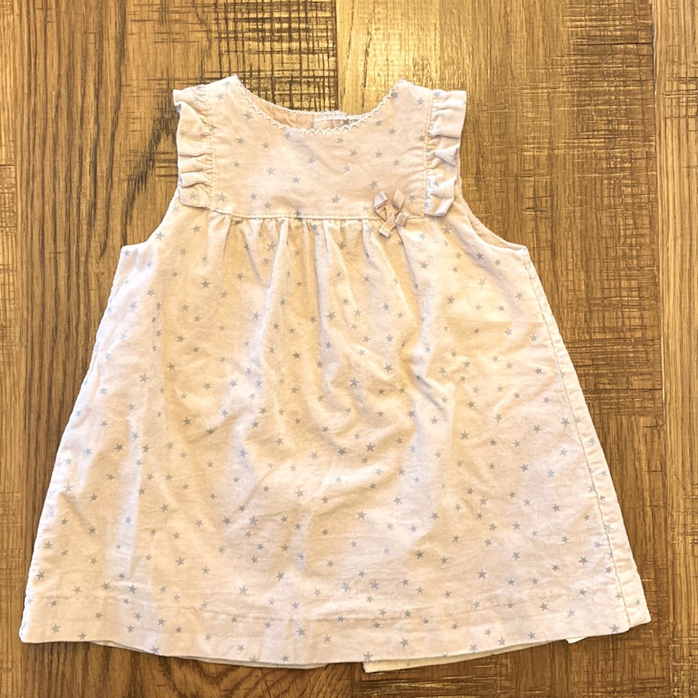 ZARA ruffle corduroy pink baby dress 3-6 months